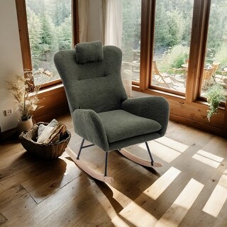 Teddy Velvet Fabric Rocking Chair 25.2W 29.5D 35.5H - Bed Bath & Beyond ...