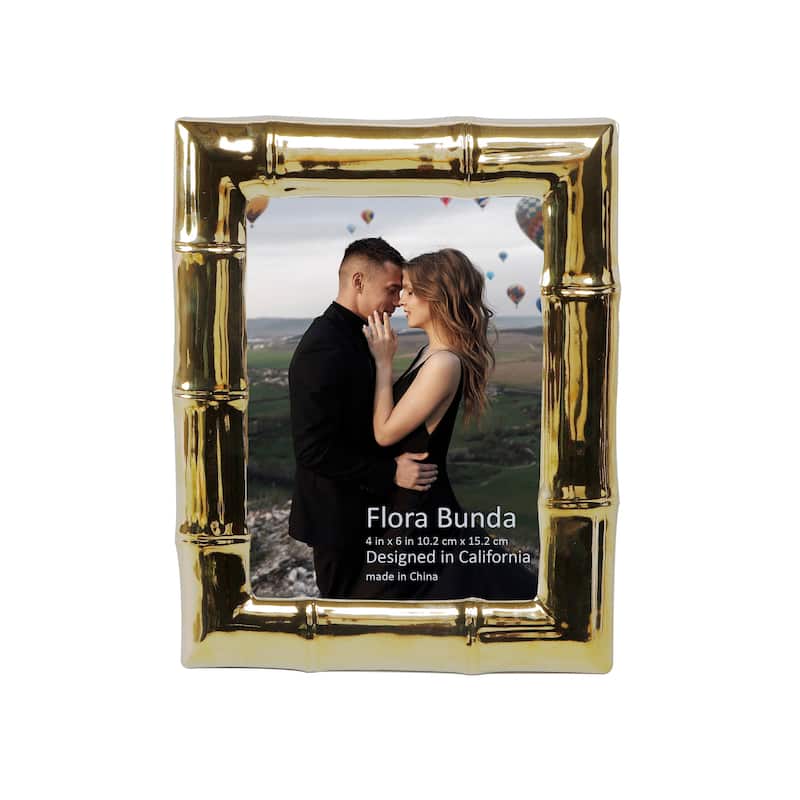 4 x 6 Bamboo Ceramic Frame 8*6.125*0.5