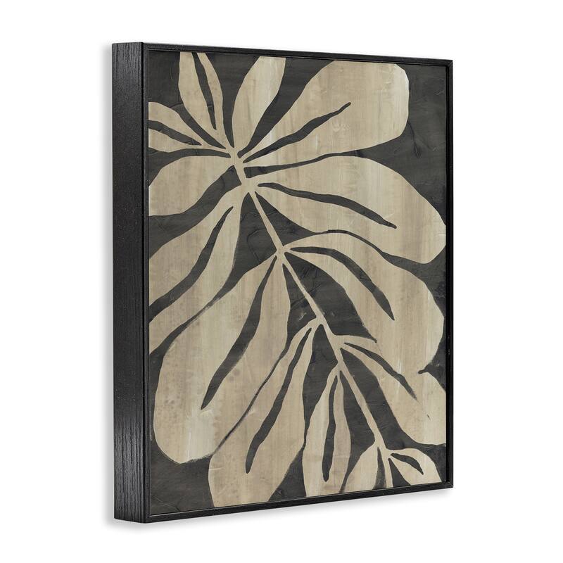 Stupell Rustic Leaf Shape Framed Giclee Art Design By June Erica Vess