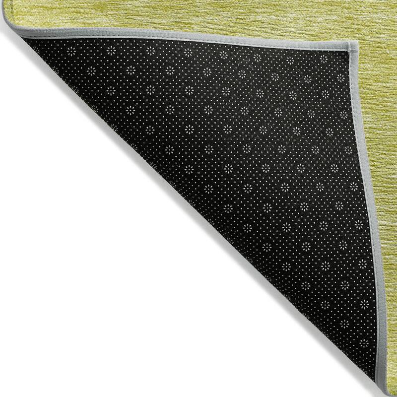Machine Washable Indoor/ Outdoor Modern Blocks Chantille Rug