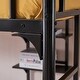 preview thumbnail 7 of 13, Black Metal Bed Frame With Table Shelf Elevated Bed Iron Bed - (78 x 38.5 x 71.7)"(L x W x H)
