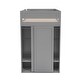 preview thumbnail 11 of 13, Classic Twin Loft Bed Solid Wood Structure Slats Loft Bed with All-in-One Desk Drawers ,Guardrail, Sliding Doors Cabinet - Grey