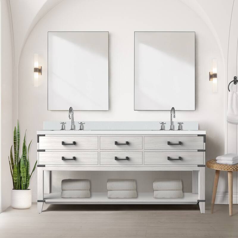 Norwalk Bath Vanity Cultured Marble Top, Sink and Faucet