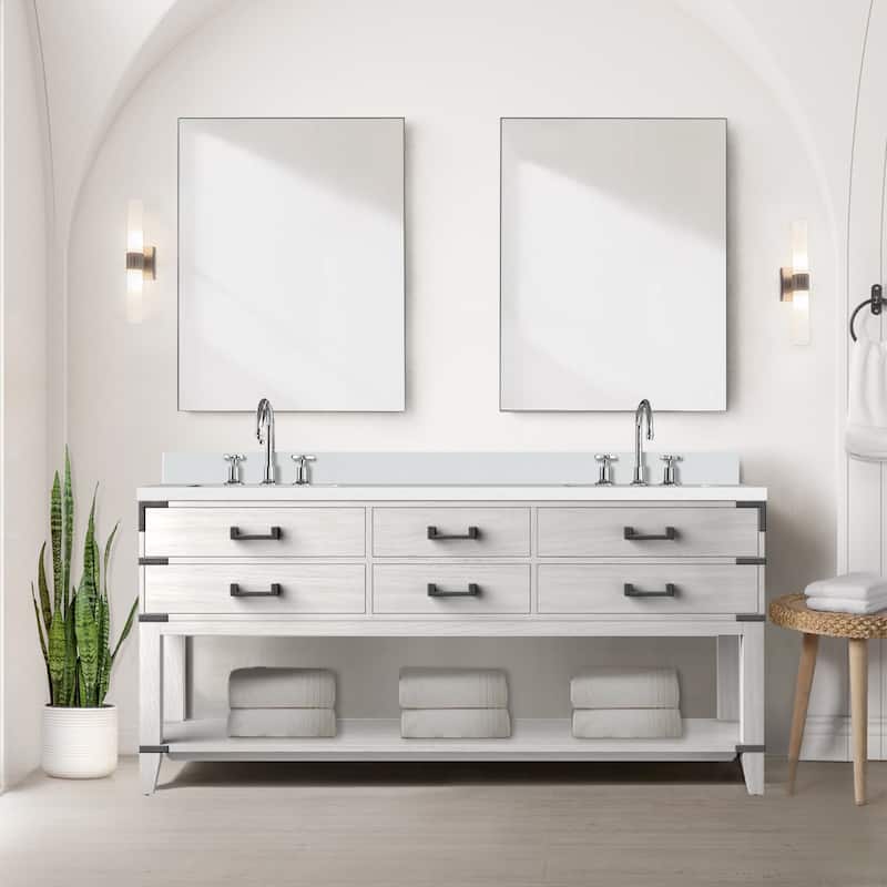 Norwalk Bath Vanity with Cultured Marble Top, Sink and Mirror