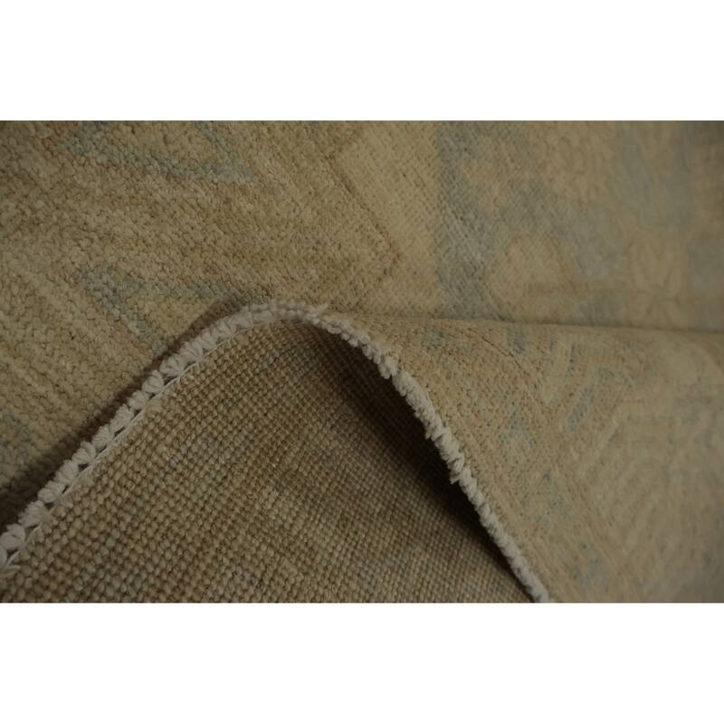 Hand Knotted Oriental 100% Wool Carpet Transitional Floral Navy Blue & Blues Khotan Area Rug - 5' 10'' X 4' 0''