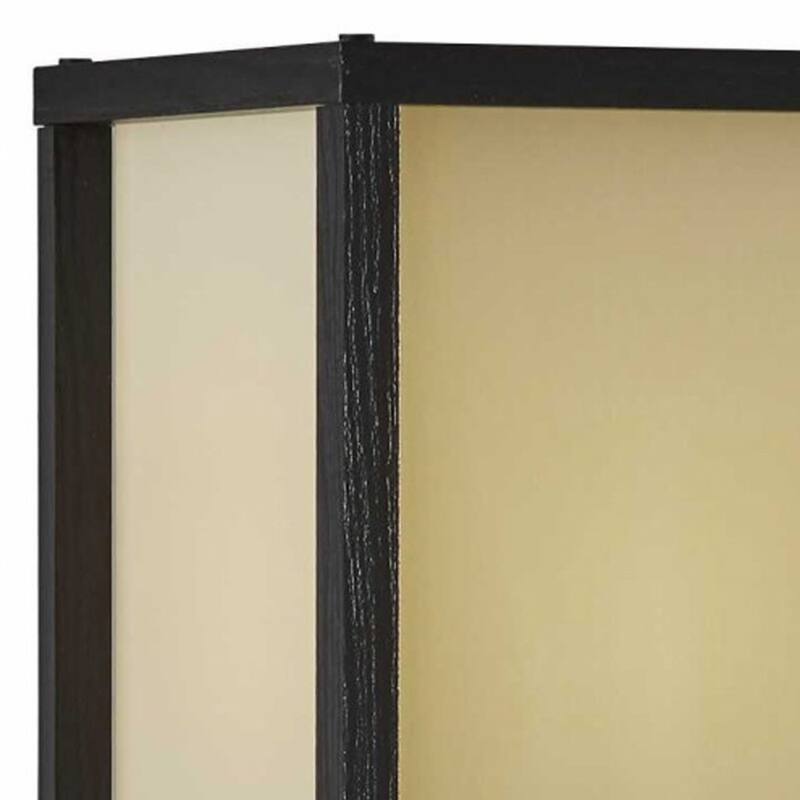 Wood Column Floor Lamp with Square Fabric Shade and Pull Chain - 10.25” x 10.25” x 63” (D x W x H)