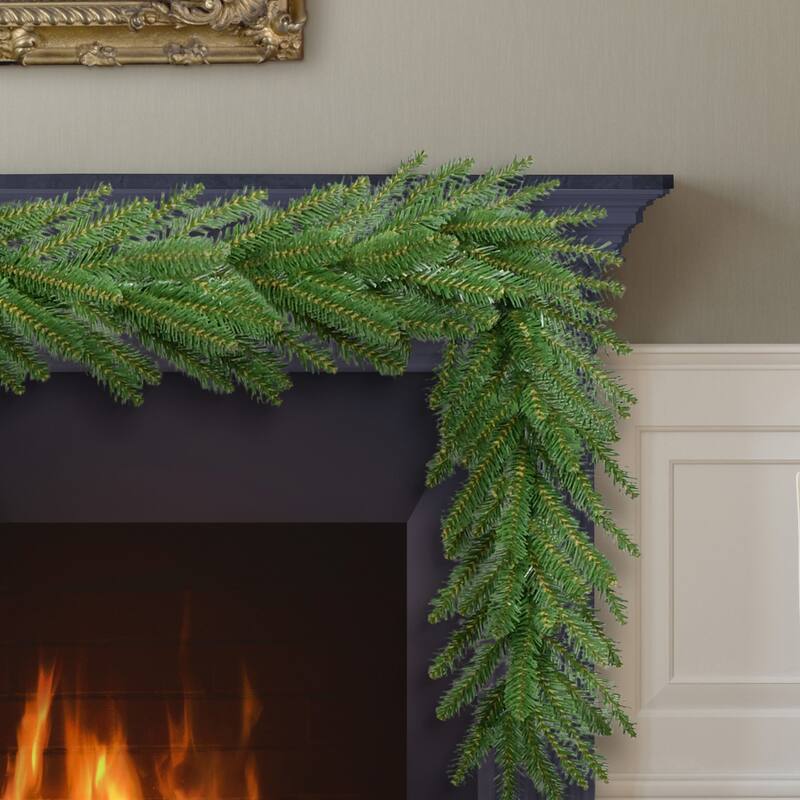 Puleo International 20' x 10" Mountain View Spruce Artificial Green Christmas Garland