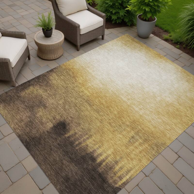 Machine Washable Indoor/ Outdoor Modern Dawn Chantille Rug