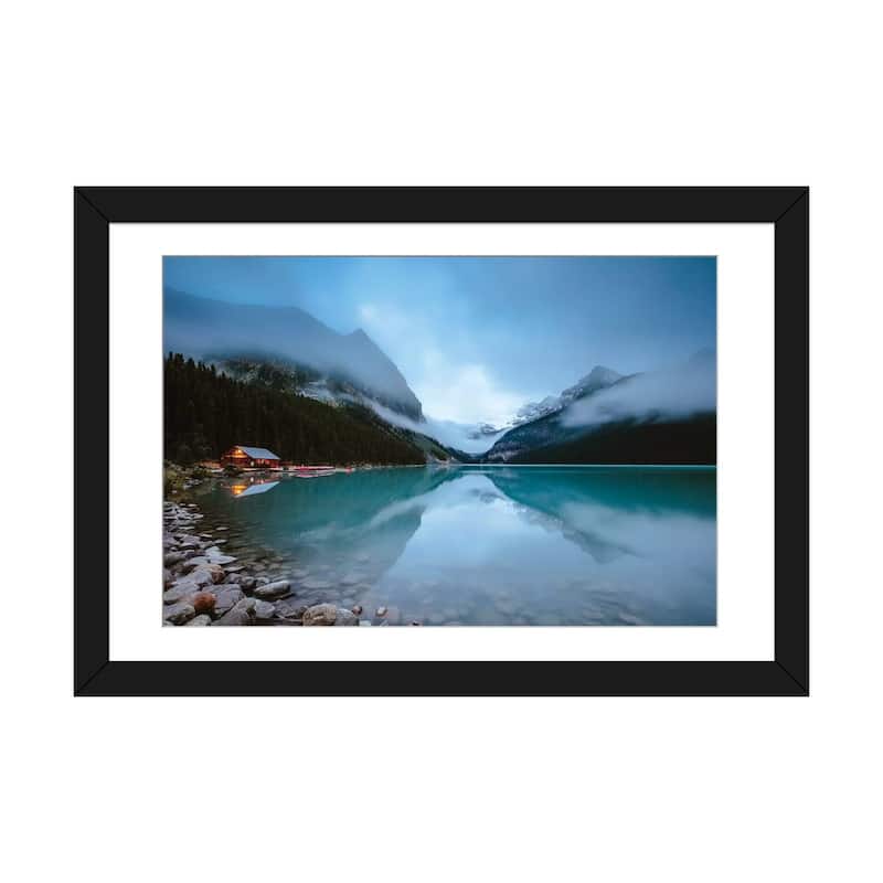 iCanvas "Dawn At Lake Louise" by Matteo Colombo PFA - Black - 24x32x1