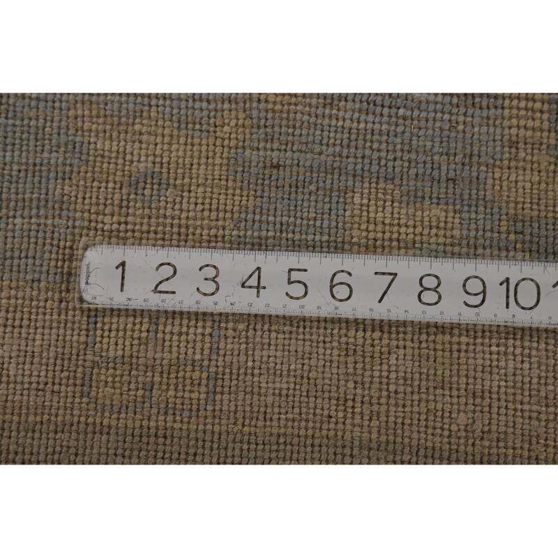 Hand Knotted Oriental 100% Wool Carpet Transitional All-Over Greys & Charcoal Oushak Area Rug - 13' 9'' X 9' 10''