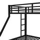 preview thumbnail 10 of 10, Twin XL Over Queen Bunk Bed with Twin Trundle, Metal Bed Frame with Built-in Ladder, Full-Length Guardrails and Plastic Stoppers