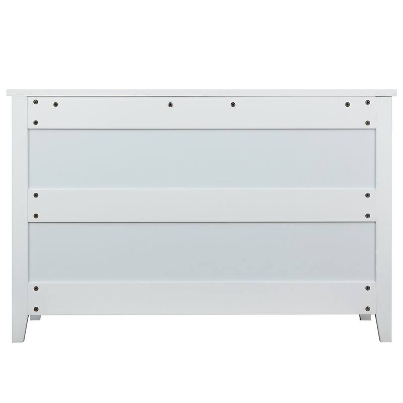 Modern Solid Wood Drawer Dresser with Retro Round Handles