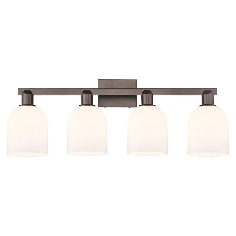 Innovations Lighting Endless Possibilities Arcadia - Bella - 4 Light 33" Bath Vanity Light - Oil Rubbed Bronze/White