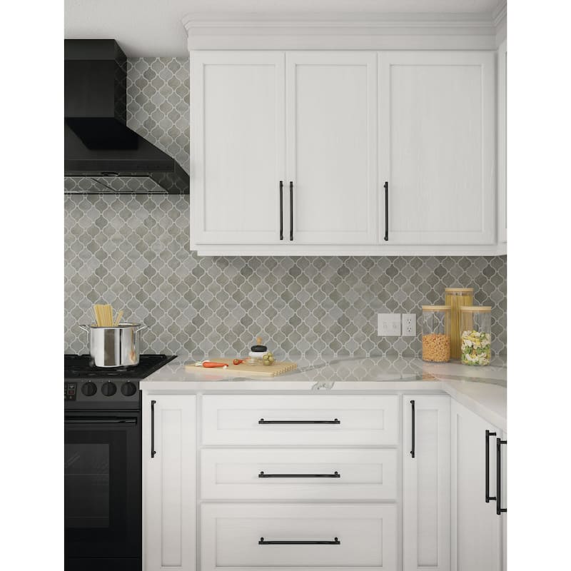 Daltile Mesmerist 3" x 3" Ceramic Arabesque Mosaic Tile (Set of 10)
