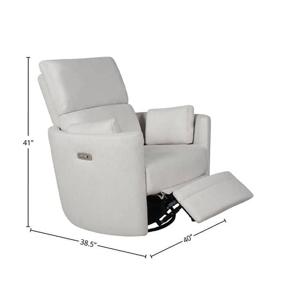dimension image slide 0 of 2, Compass Upholstered Power Swivel Glider