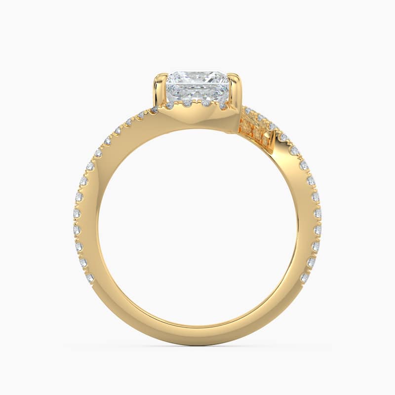 Auriya 14k Gold Princess Lab Grown Diamond Bypass Engagement Ring 1.00 to 5.00 ct. tw. (F-G, VS)