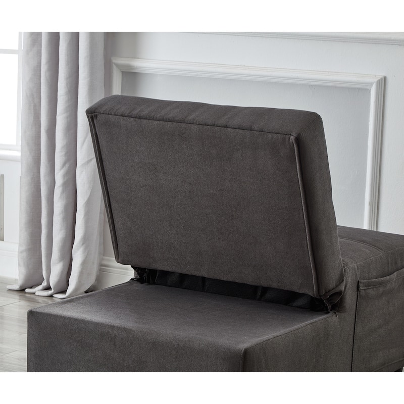 Roomfitters Modern "Recliner Chair Bed" for Living Room and Bedroom, Linen Fabric, Comfortable and Stylish