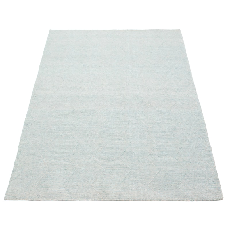 ECARPETGALLERY Flat-Weave Ankara FW Light Baby Blue Wool Kilim - 5'1 x 8'2