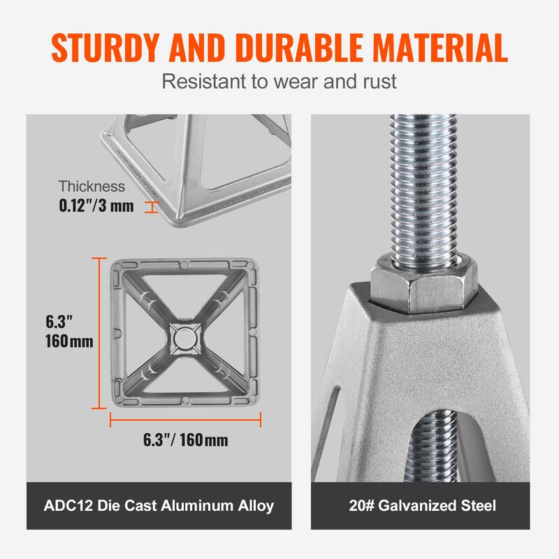 RV Stabilizer Jacks for RV Travel Trailer Camper, Single Screw Jack - 6000 lbs