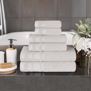 Superior Hays Cotton Medium Weight 6 Piece Bathroom Towel Set
