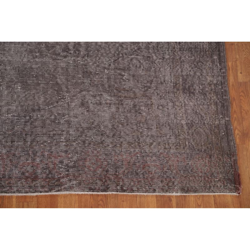 Over-Dyed Anatolian Turkish Vintage Area Rug Handmade Wool Carpet - 7'3" x 10'8"