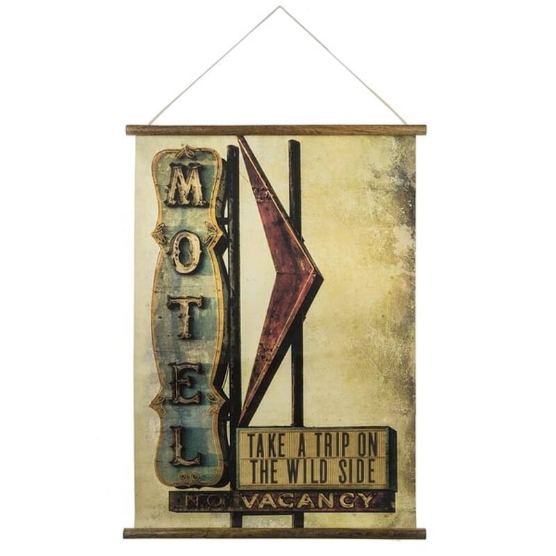 Midwest CBK Take a Trip on Wild Side Scroll Art Wood Paper Wall Decor 24 Inches - Multi