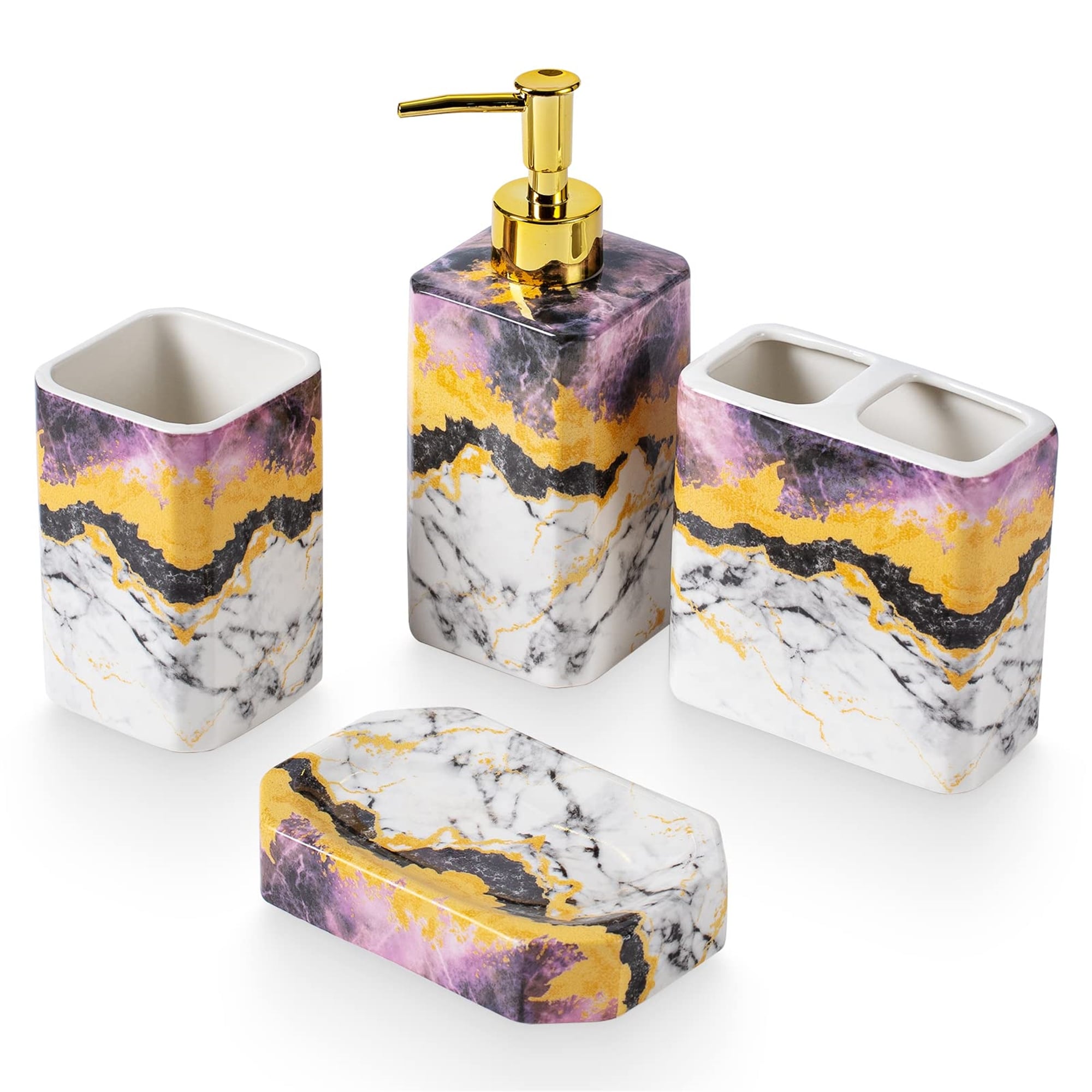 4 Piece Bathroom Accessories Set-image