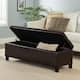 Lucinda Faux Leather Storage Bench by Christopher Knight Home - 51.25" L x 17.50" W x 16.25" H