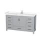 Option Gray / Carrara Cultured Marble Top / Brushed