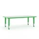 preview thumbnail 15 of 41, 23.625"W x 47.25"L Plastic Adjustable Activity Table-School Table for 6 Green