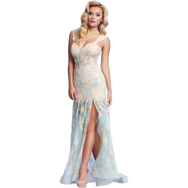 Mac Duggal Womens Formal Dress Lace Boning Free Shipping Mac Duggal Womens Formal Dress Lace Boning
