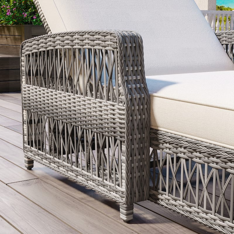 2 Pieces Long Reclining Chaise