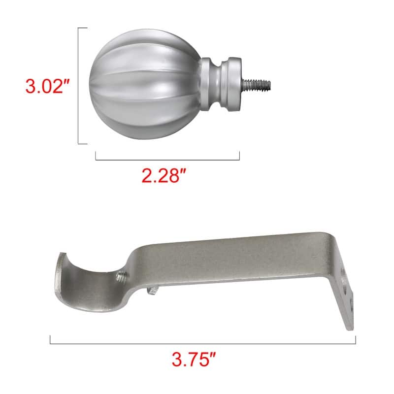 UTOPIA ALLEY Wall Mounted 3/4 Inch Curtain Rod - Curtain Rods For Window, Adjustable Drapery Rod
