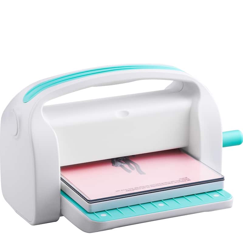 Manual Die Cutting & Embossing Machine, Portable Cut Machines, 9 inch Opening Scrapbooking Machine Full Kit Included - 9 inch - White
