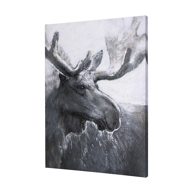 Animal Portrait I (Moose) (45 x 60) Canvas Art Print