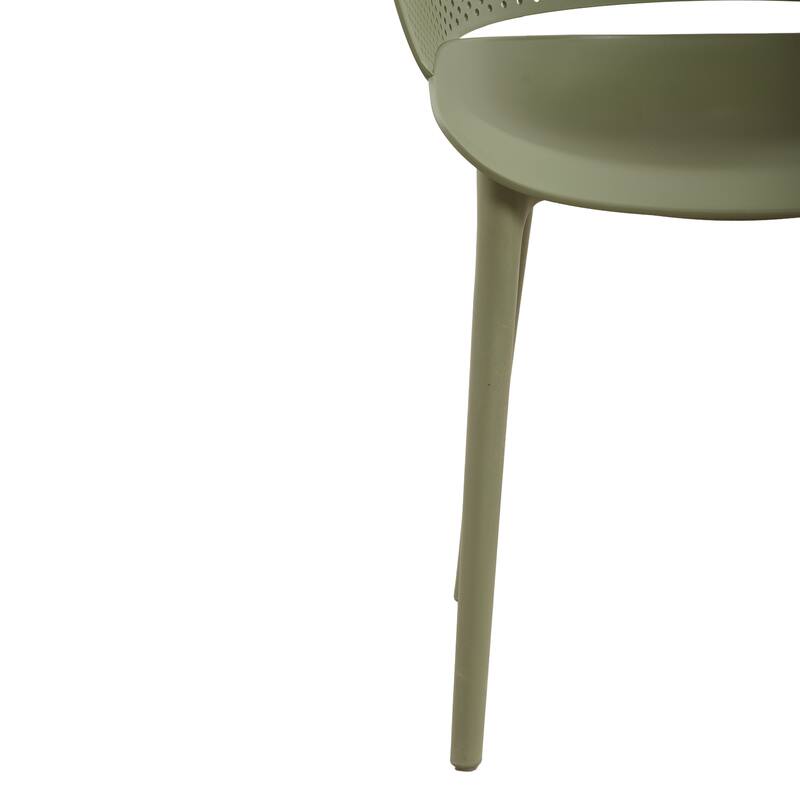 Christopher Knight Home - Gerald Modern Outdoor Plastic Dining Chair (Set of 2)