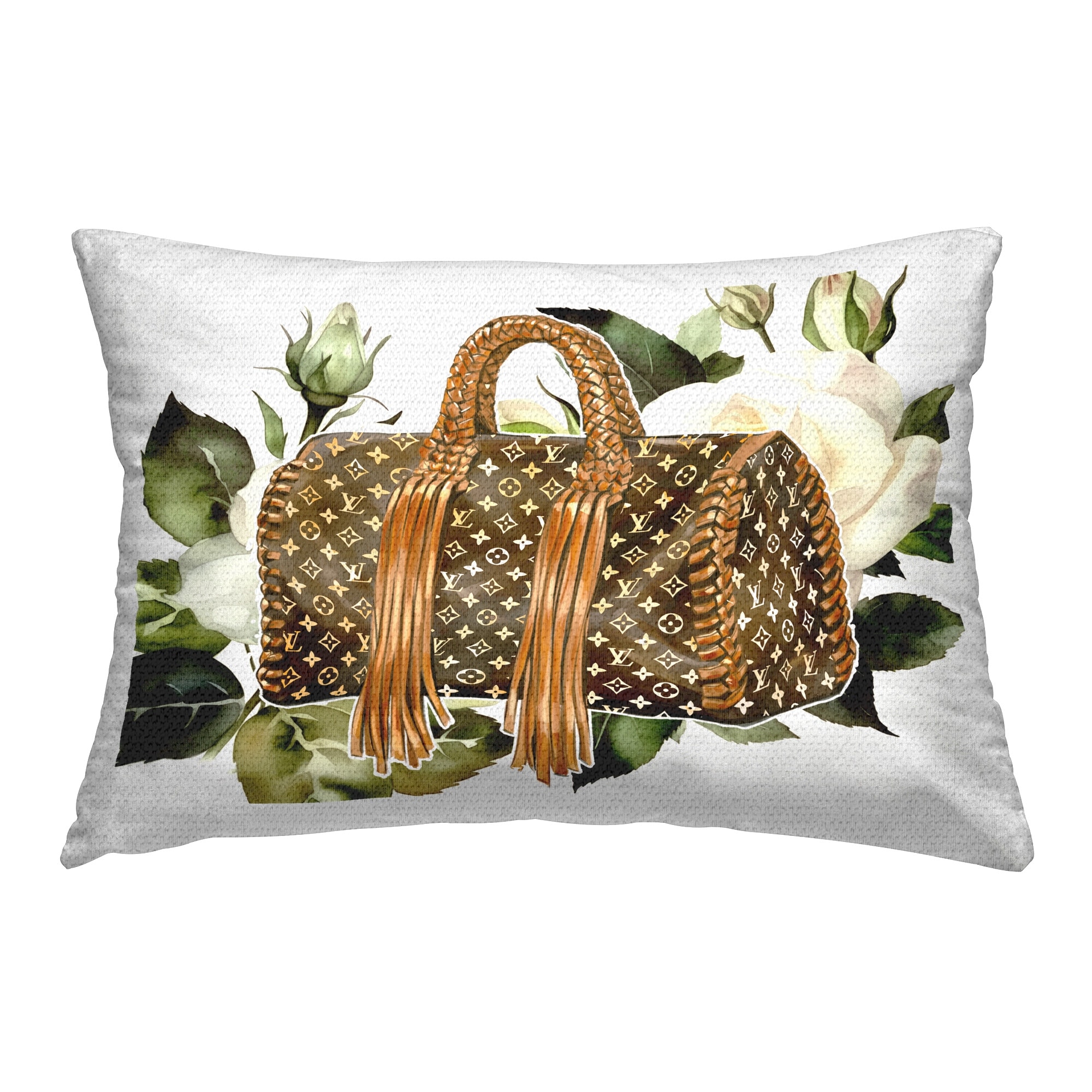 Stupell Trendy Designer Bag Printed Outdoor Throw Pillow Design by Ziwei Li