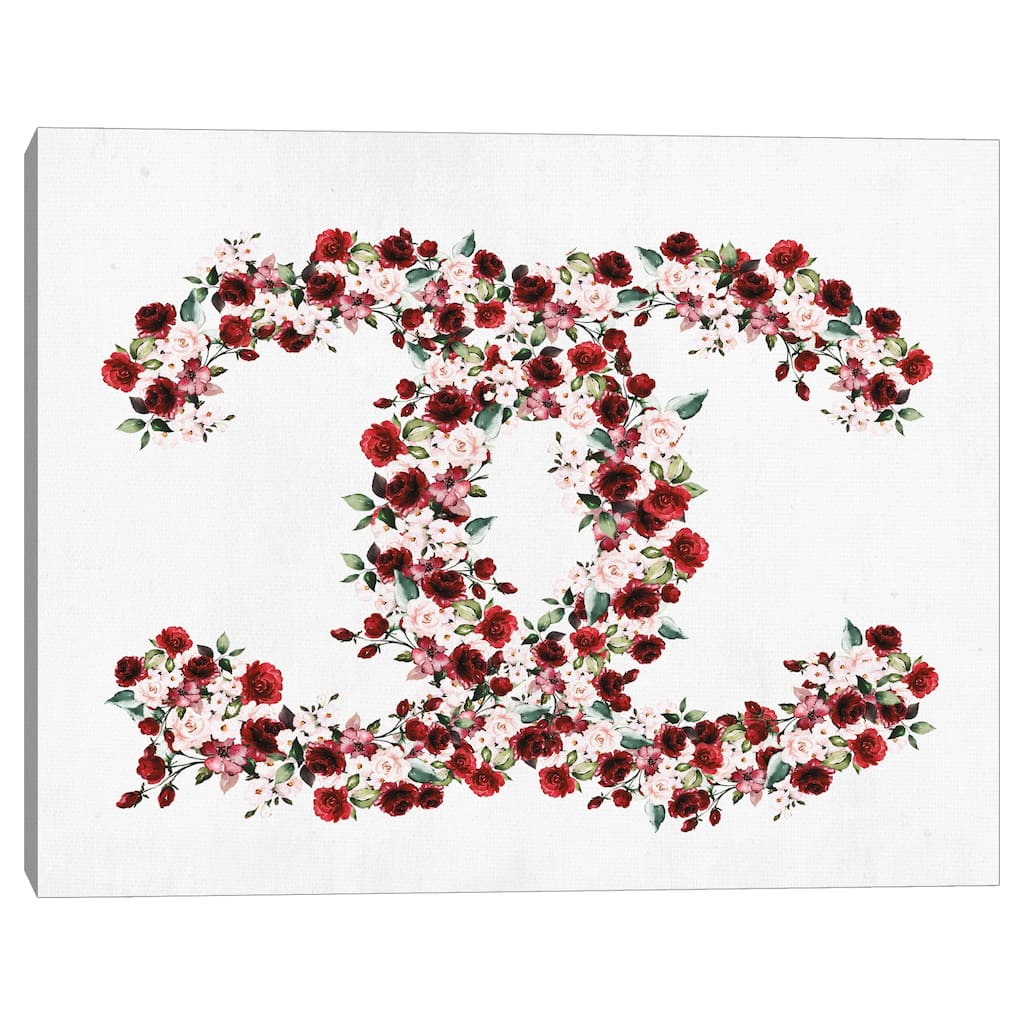 Fashion Floral Logo Canvas Art Print