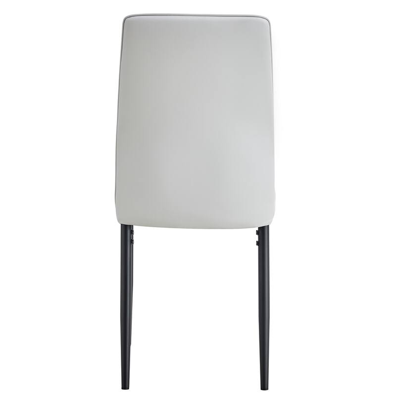 Modern Curved Back 4 Piece Kitchen Chairs Dining Chairs with Upholstered, Metal Legs for Dining Room Kitchen Living Room