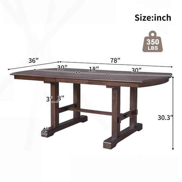 dimension image slide 0 of 2, Versatile Expandable Dining Table for Various Occasions and Spaces