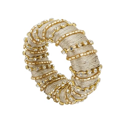 Elegant Simplicity Beaded Napkin Ring (Set of 4)