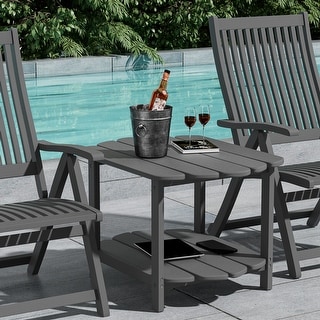 Grey wooden garden table cheap