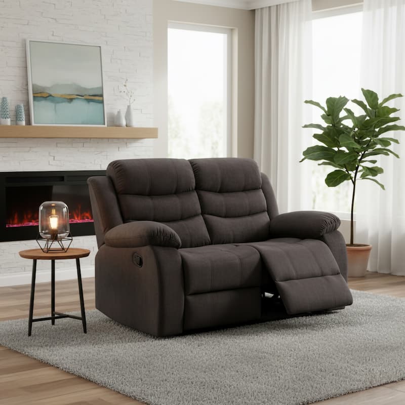Jim Grey Upholstered Reclining Living Room Loveseat