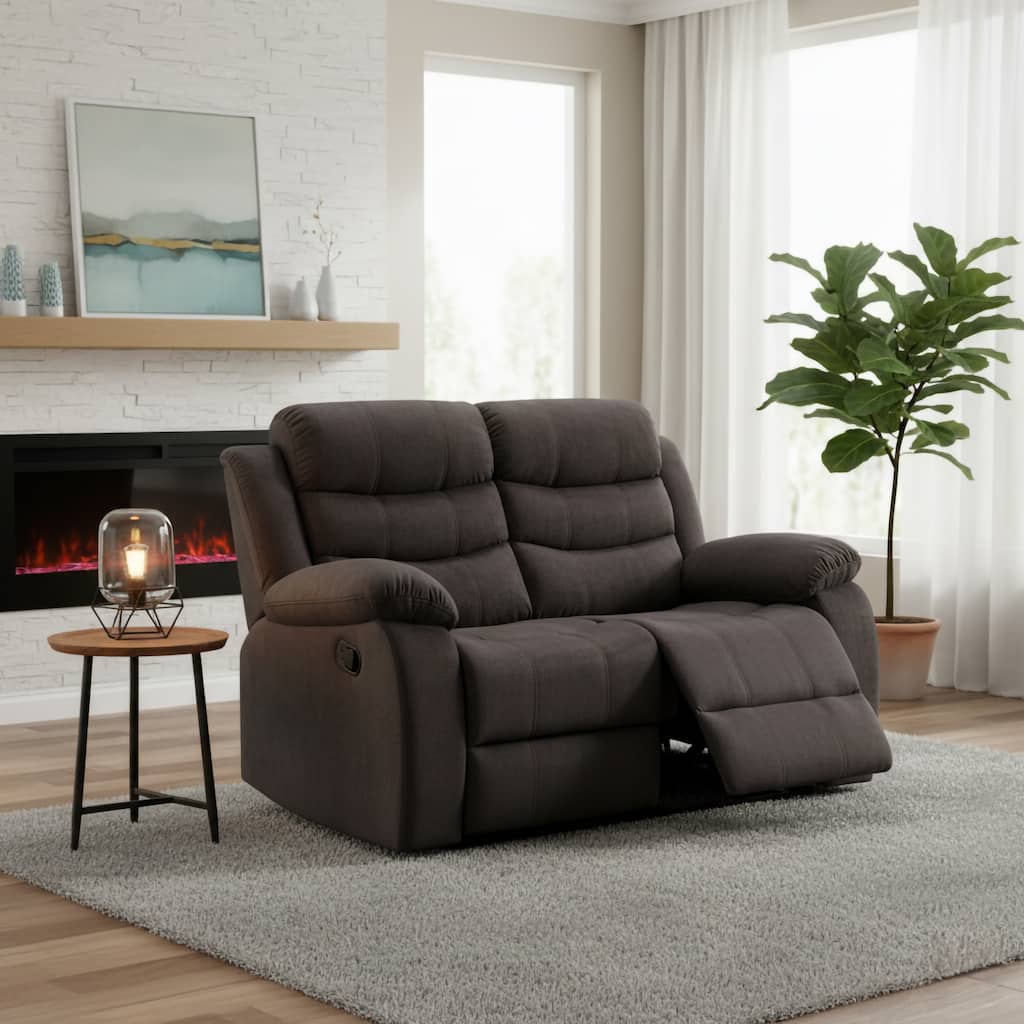 Jim Grey Upholstered Reclining Living Room Loveseat