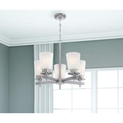 Westinghouse Lighting Reynaldo Five Light Indoor Chandelier, Brushed Nickel Finish - 5-Light