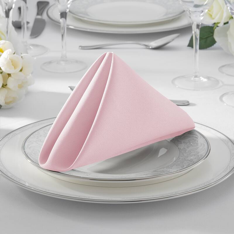 12 Pack 17 Inch Polyester Cloth Dinner Napkins for Party Restaurant
