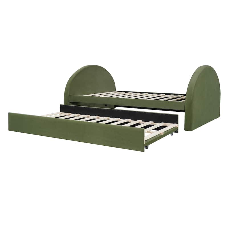 Christopher Knight Home - Modern Upholstered Velvet Daybed with Pull-Out Trundle