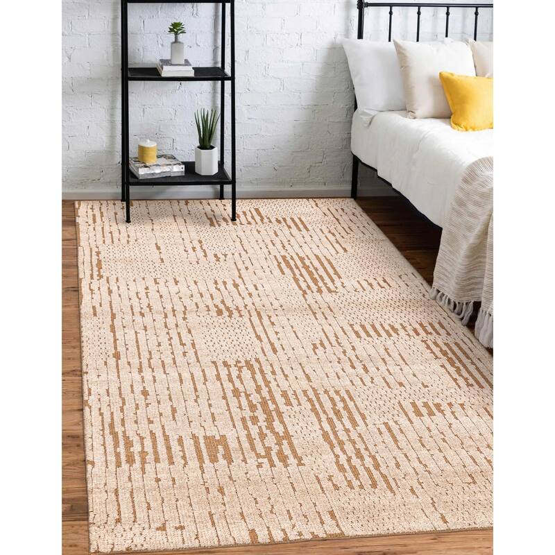 ECARPETGALLERY Hand-knotted Tangier Beige Wool Rug - 5'1 x 7'10