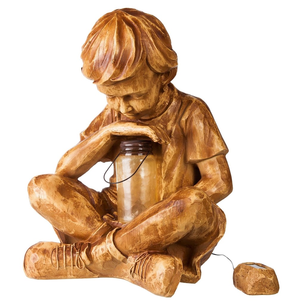 Boy with Firefly Garden Statue