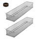 preview thumbnail 9 of 13, YBM HOME Silver Mesh Drawer Cabinet and or Shelf Organizer Bins, School Supply Holder Office Desktop Organizer Basket, Pack Of 2 3x12x2